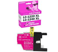 Pulpo Cartucho - Cartucho de Tinta LC-1220 XL/LC-1240 XL Magenta Compatible con Brother LC1240M / Ref. LC1220 XL / LC1240 XL - Valido para Impresoras DCP J/MFC J