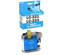 Pulpo Cartucho - Cartucho de Tinta LC-221 / LC-223 Cyan Compatible con Brother LC223C / Ref. LC221 / LC223 - Valido para Impresoras DCP J/MFC J