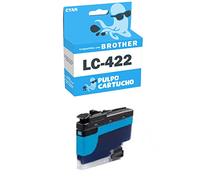 Pulpo Cartucho - Cartucho de Tinta LC-422 Cyan Compatible con Brother LC422C / Ref. LC422 - Valido para Impresoras MFC J5340DW, MFC J5345DW, MFC J5740DW, MFC J6540DW, MFC J6940DW