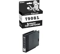 Pulpo Cartucho - Cartucho de Tinta Pigmentada Genérico T9081 Negro Compatible con Epson Ref. C13T908140 - para Impresoras Workforce Pro WF-6090, 6090DTWC, 6090DW, 6590, 6590D2TWFC, 6590DTWFC, 6590DWF