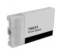 Pulpo Cartucho - Cartucho de Tinta Pigmentada T6031 Negro Photo Compatible con Epson T-6031 / C13T603100 - Valido para Impresoras Stylus Pro 7800, Stylus Pro 7880, Stylus Pro 9800, Stylus Pro 9880