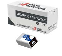 Pulpo Cartucho - Cartucho de Tinta Pigmentado Genérico SJIC22P Negro Compatible con Epson C33S020601 / SJIC22P(K) / SJIC22BK - Valido para Impresoras ColorWorks C3500, TM C3500