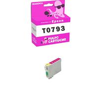 Pulpo Cartucho - Cartucho de Tinta T0793 Magenta Compatible con Epson/Ref. C13T07934010 - Valido para Impresoras Stylus Photo 1500W/1400|P50|PX650/660/700W/710W/720WD/730WD/800FW/810FW/820FWD