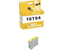 Pulpo Cartucho - Cartucho de Tinta T0794 Amarillo Compatible con Epson/Ref. C13T07944010 - Valido para Impresoras Stylus Photo 1500W/1400|P50|PX650/660/700W/710W/720WD/730WD/800FW/810FW/820FWD