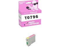 Pulpo Cartucho - Cartucho de Tinta T0796 Light Magenta Compatible con Epson/Ref. C13T07964010 - Valido para Impresoras Stylus Photo 1500W/1400|P50|PX650/660/700W/710W/720WD/730WD/800FW/810FW/820FWD