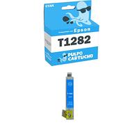 Pulpo Cartucho - Cartucho de Tinta T1282 Cyan Compatible con Epson Ref. C13T12824010 - para Impresoras Stylus Office BX305F, BX305FW - Stylus S22 - Stylus SX125, 235W, 420W, 425W, 430W, 435W, 445W