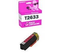 Pulpo Cartucho - Cartucho Genérico 26XL Magenta Compatible con Epson T2633 / C13T26334012 - para Expression Premium XP-520, XP-605, XP-610, XP-615, 620, 625, XP 700, XP 710, XP 720, XP 800, 810, 820