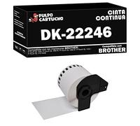 Pulpo Cartucho - Cinta Continua DK-22246 Tamaño 103 mm x 30,48 m. Color: Blanco compatible con Brother DK22246 - Valido para Impresoras Brother