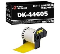 Pulpo Cartucho - Cinta Continua Removible DK-44605 Tamaño 62 mm x 30,48 m. Color: Amarillo compatible con Brother DK44605 - Valido para Impresoras Brother