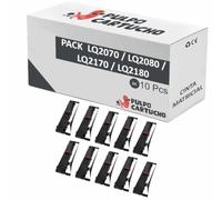 Pulpo Cartucho - Pack 10 Cintas Compatibles con Epson LQ2070, LQ2080, LQ2170, LQ2180