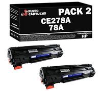 Pulpo Cartucho - Pack 2 Toner CE278A Negro Compatible con HP CE278A / Ref. 78A -Valido para Laserjet P1566,P1567,P1568,P1569,P1600,P1601,P1602,P1603,P1604,P1605,P1606,P1607,P1608,P1609,Pro M1500,M1530