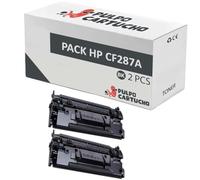 Pulpo Cartucho - Pack 2 Toner Genérico CF287A Negro Compatible con HP 87A / CF287 - Valido para Impresoras Laserjet Enterprise Flow M527, M506, Laserjet Managed M506, Laserjet Pro M501
