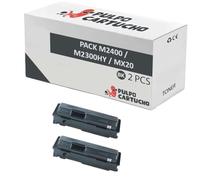 Pulpo Cartucho - Pack 2 Toner Genérico M2400, M2300HY, MX20 Negro Compatible con Epson C13S050582, C13S050584 - para Aculaser M2400D, M2400DN, M2400DT, M2400DTN, MX20DN, MX20DNF, MX20DTN, MX20DTNF