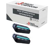 Pulpo Cartucho - Pack 2 Toner Genérico SP3400 / SP3410 / SP3500 / SP3510 Negro Compatible con Ricoh 406522/406990 / SP3500HEBK - Valido para Impresoras Aficio SP-3400, SP-3410, SP-3500, SP-3510