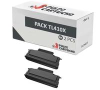 Pulpo Cartucho - Pack 2 Toner Genérico TL410X Negro Compatible con Pantum TL-410X / TL410 - para Impresoras M6700, M6800FDW, M6808FDW, M7100, M7108DN, M7200, M7300, P3010, P3018DW, P3300, P3308DN