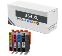 Pulpo Cartucho - Pack 4 Cartuchos de Tinta Genéricos 364XL Compatible con HP 364 XL - Valido para Impresoras DeskJet, OfficeJet, PhotoSmart, PhotoSmart Plus, PhotoSmart Premium, PhotoSmart Wireless