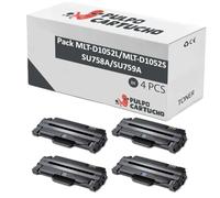 Pulpo Cartucho - Pack 4 Toner Compatible con Samsung MLT-D1052L/D105/D1910