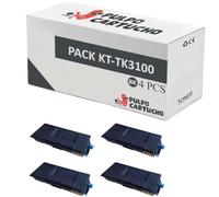 Pulpo Cartucho - Pack 4 Toner Compatibles con Kyocera TK3100/TK3110/TK3130