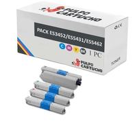 Pulpo Cartucho - Pack 4 Toner Genérico ES3452, ES5431, ES5462 Compatible con Oki 44973512, 44973511, 44973510, 44973509 - Valido para Impresoras ES3452, ES5431dn, ES5462, ES5462dnw