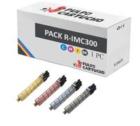 Pulpo Cartucho - Pack 4 Toner Genérico IMC300 Compatible con Ricoh IM-C300 / 842382 / 842383 / 842384 / 842385 - Valido para Impresoras IM C300, IM C300F