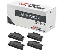 Pulpo Cartucho - Pack 4 Toner Genérico TL410X Negro Compatible con Pantum TL-410X / TL410 - para Impresoras M6700, M6800FDW, M6808FDW, M7100, M7108DN, M7200, M7300, P3010, P3018DW, P3300, P3308DN