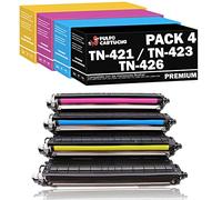 Pulpo Cartucho - Pack 4 Toner TN421 / TN423 / TN426 Compatible con Brother TN-421 / TN-423 / TN-426 - Pack 4 - Valido para Impresoras DCP L8410 / HL L8260, L8360, L8690