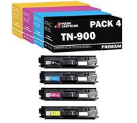 Pulpo Cartucho - Pack 4 Toner TN900 (Cyan, Magenta, Amarillo y Negro) Compatible con Brother TN-900 - Pack 4 - Valido para Impresoras HL-L9200 CDWT/HL-L9300 CDWTT/MFC-L9550 CDW/MFC-L9550 CDWT