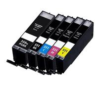 Pulpo Cartucho - Pack 5 Cartuchos de Tinta PGI 550 / CLI 551 Compatible con Canon PGI 550 / CLI 551 - Pack 5 - XL - Alta Capacidad - Valido para Impresoras Pixma IP/IX/MG/MX