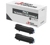 Pulpo Cartucho - Pack de 2 Tóner Compatibles con Kyocera TK3400/1T0C0Y0NL0