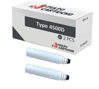 Pulpo Cartucho - Pack de 2 Toner Compatibles con Ricoh Type 4500D Negro