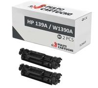 Pulpo Cartucho - Pack de 2 Toner Genérico W1390A Negro Compatible con HP 139A - Valido para Impresoras LaserJet Pro 3001, 3002, 3003, 3004, LaserJet Pro MFP 3002, 3101, 3102, 3103, 3104