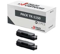 Pulpo Cartucho - Pack de 2 Toner Genéricos TK-1150 Negro compatibles con Kyocera TK1150 / 1T02RV0NL0 - Valido para Impresoras Ecosys M2135dn / M2635dn / M2635dnw / M2735dw / P2235d / P2235dn / P2235dw