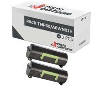 Pulpo Cartucho - Pack de 2 Toner Genéricos TNP-40 Negro Compatibles con Konica Minolta TNP40 / A6WN01H - Valido para Impresoras Bizhub 4020