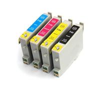 Pulpo Cartucho - Pack de 4 Cartuchos de Tinta T0551/T0552/T0553/T0554 (BK/C/M/Y) Compatible con Epson/Ref. PACK4-T0551/2/3/4 - Valido para Impresoras Stylus Photo R240/R245/RX420/RX425/RX520