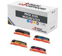 Pulpo Cartucho - Pack de 4 Toner Compatibles con HP 212X - W2120/1/2/3X