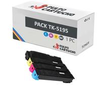 Pulpo Cartucho - Pack de 4 Toner Compatibles con Kyocera TK5195/TK-5195