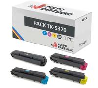 Pulpo Cartucho - Pack de 4 Toner Compatibles con Kyocera TK5370/TK-5370