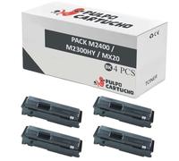 Pulpo Cartucho - Pack de 4 Toner Genérico M2400, M2300HY, MX20 Negro Compatible con Epson C13S050582, C13S050584 - para Aculaser M2400D, M2400DN, M2400DT, M2400DTN, MX20DN, MX20DNF, MX20DTN, MX20DTNF