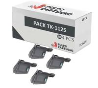Pulpo Cartucho - Pack de 4 Toner Genéricos TK-1125 Negro compatibles con Kyocera TK1125 / 1T02M70NL0 - Valido para Impresoras FS-1061DN / FS-1325MFP