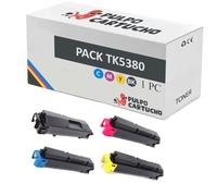 Pulpo Cartucho - Pack de 4 Toner Genéricos TK-5380 Compatibles con Kyocera TK5380 - Valido para Impresoras ECOSYS MA4000cifx; MA4000cix; PA4000cx