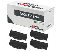 Pulpo Cartucho - Pack de 4 Toner Genéricos TL5120X Negro Compatibles con Pantum TL-5120X - Valido para Impresoras BM5100ADN, BM5100ADW, BM5100FDN, BM5100FDW, BP5100DN, BP5100DW