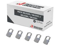 Pulpo Cartucho - Pack de 5 Cintas Compatible con Oki ML5520/5521/5590/5591