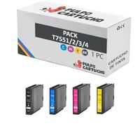 Pulpo Cartucho - Pack de Cartuchos Compatible con Epson T7551/2/3/4