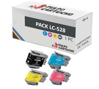 Pulpo Cartucho - Pack de Cartuchos de Tinta Compatibles con Brother LC528