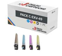 Pulpo Cartucho - Pack de Toner C-EXV49 Compatibles con Canon CEXV49 / Ref. 8524B002/8525B002/8526B002/8527B002 - Valido para Impresoras IMAGERUNNER Advance, IR Advance