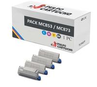 Pulpo Cartucho - Pack de Toner Genérico MC853 / MC873 Compatibles con Oki - Valido para Impresoras MC853dn, MC853dnct, MC853dnv, MC873dn, MC873dnc, MC873dnct, MC873dnv, MC873dnx