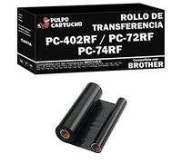Pulpo Cartucho - Rollo de Transferencia PC-402RF / PC-72RF / PC-74RF Compatible con Brother PC-402RF / PC-72RF / PC-74RF (1 Bobina) - Valido para Impresoras Brother Fax, PPF