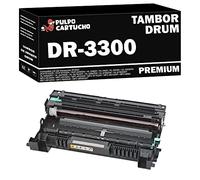 Pulpo Cartucho - Tambor Genérico DR3300 Negro Compatible con Brother DR-3300 / DR-3330 / DR-3350 / DR-720 / DR-820 / Ref. DR-3300 / DR-3330 / DR-3350 / DR-720 / DR-820