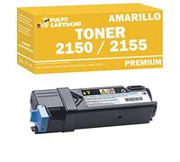 Pulpo Cartucho - Toner 2150/2155 Amarillo Compatible con DELL Ref. 593-11037 / NPDXG / 9X54J - Valido para Impresoras 2150cdn / 2150cn / 2155cdn / 2155cn