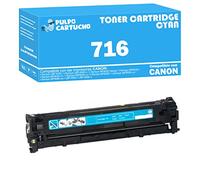 Pulpo Cartucho - Toner 716 Cyan Compatible con Canon 716 / Ref. 1979B002 - Valido para Impresoras I-Sensys LBP-5050/LBP-5050n/MF8000 Series/MF8030/MF8030cn/MF8040cn/MF8050/MF8050cn/MF8080cw